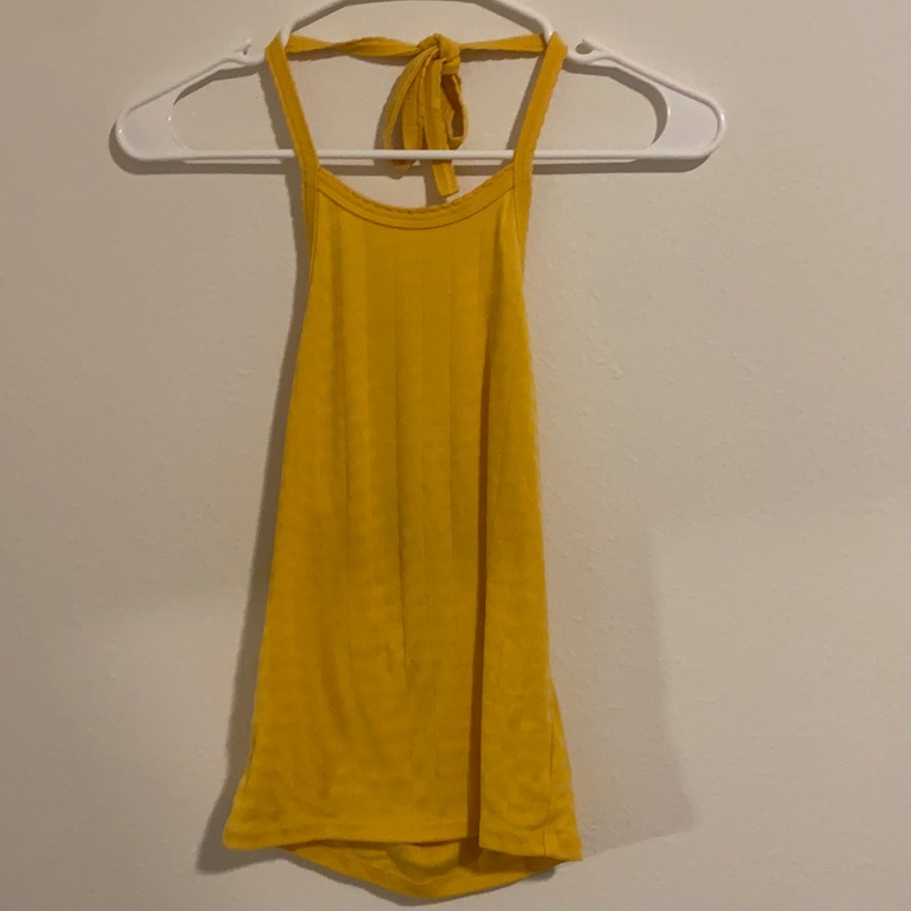 Yellow halter top American eagle